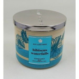 Bath & Body Works Hibiscus Waterfalls Large 3 Wick Candle 14.5 oz